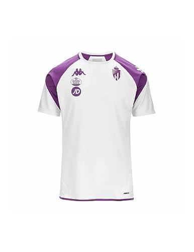 Kappa AYBA 7 Real Valladolid 23/24, Camiseta de Paseo, Blanco, L, Hombre