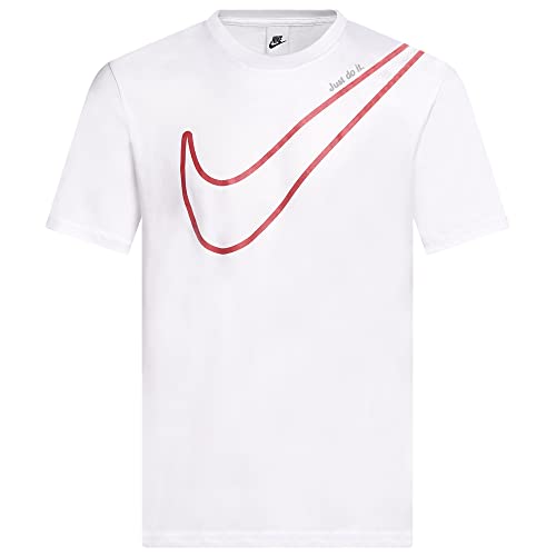 NIKE Just Do It - Camiseta (pequeña), color blanco, blanco, S