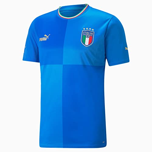 FIGC Season 2022/23 Official Home T-Shirt, Men's, Ignite Blue-Ultra Blue, M