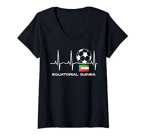 Camiseta de fútbol de Guinea Ecuatorial Camiseta Cuello V