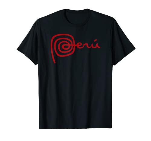 Logo Perú Peruano Escudo Fútbol Soccer Nazca Lineas Rojas Camiseta