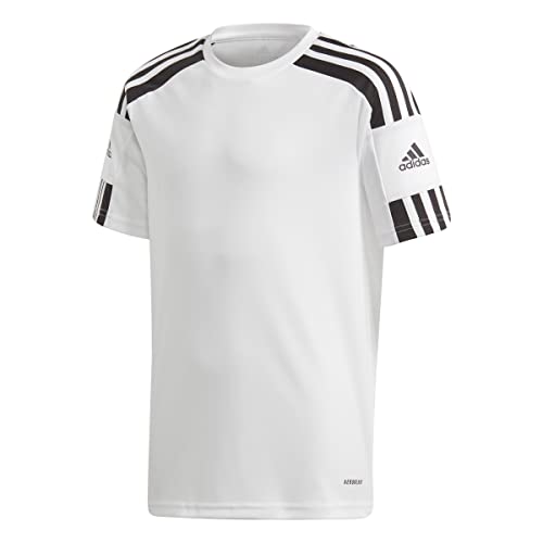 adidas Squadra 21 Short Sleeve Jersey T-Shirt, Niños, White/Black, 164