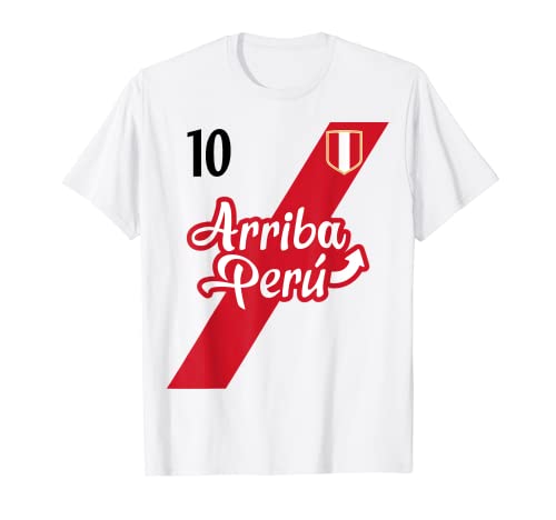 Camiseta de fútbol retro Arriba Perú 10 fútbol peruano Camiseta