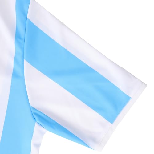 Conjunto de camiseta Argentina Messi - Niños y adultos, azul, 140