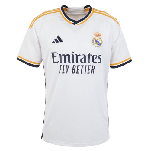 adidas, Home Real Madrid, Jersey De Fútbol De Manga Corta, Blanco, L, Hombre