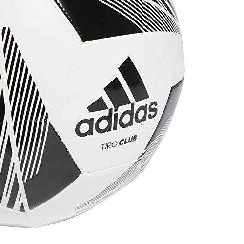adidas Tiro CLB Recreational Soccer Ball, Men's, White/Black, 4
