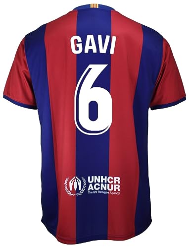 Futbol Club Barcelona Camiseta Primera equipación 2023/2024 - GAVI 6 - Réplica Oficial con Liciencia del Barcelona - Adulto (S)