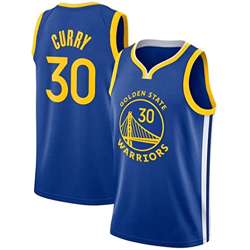 ZeYuKeJi Los Hombres de Jersey-NBA nuevos Guerreros Guerreros # 30 Curry de Malla de Baloncesto Jersey Retro conmemorativo, Camiseta sin Mangas (Color : Blue, Size : M)