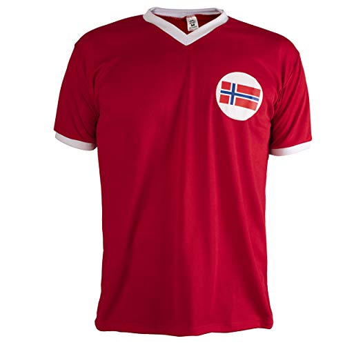 JL Sport Noruega Camiseta Retro Fútbol Hombrega Corta para Hombre - XL
