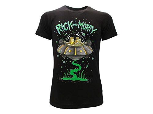 Rick and Morty Fashion UK Nave Espacial Space Laser Beam Camiseta T-Shirt Original Oficial (XXL Extra Extra Large)