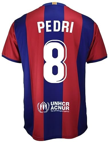 Futbol Club Barcelona Camiseta Primera equipación 2023/2024 - PEDRI 8 - Réplica Oficial con Liciencia - Adulto (M)