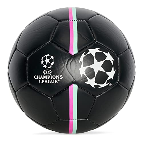Champions League Balón de fútbol negro mate talla 5
