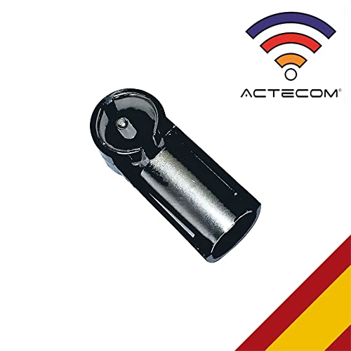 ACTECOM Adaptador de Antena ISO - DIN de Coche, Conexión Angulo 90º Radio de Automóvil, Equipo Audio de Vehículo