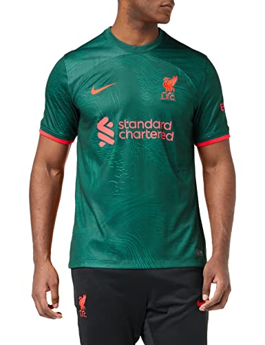 Liverpool Football Club DM1835 Season 2022/23 Official Third T-Shirt Men's DK Atomic Teal/Rio Teal/Siren Red XXL