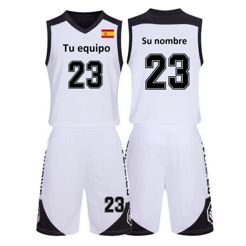LAIFU Conjunto de Camisetas de Baloncesto Personalizadas para Adultos y Niños- Regalo de Baloncesto Que Se Puede Personalizar con Su Nombre, Número, Nombre del Equipo, Logotipo