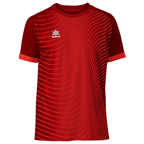 Luanvi Rio Camiseta de Fútbol, Hombre, Rojo, L