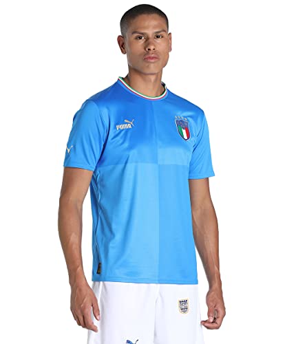FIGC Season 2022/23 Official Home T-Shirt, Men's, Ignite Blue-Ultra Blue, M