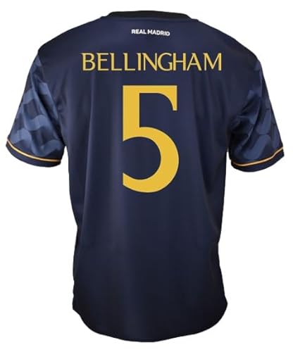Real Madrid Camiseta primera Equipación de la Temporada 2023-2024 - Bellingham 5 - Replica Oficial con Licencia Oficial - Adulto (XL)