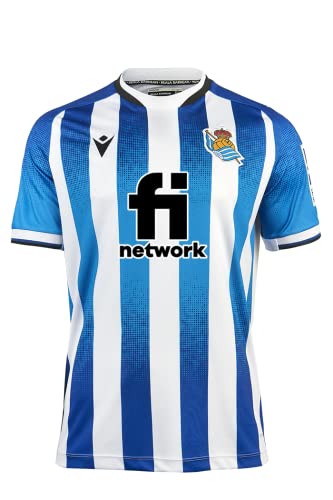 Real Sociedad de futbol Camiseta, Infantil, Blanco y Azul, JL