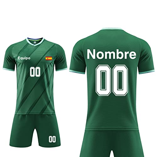 LAIFU Equipación Deportiva de Fútbol Personalizada Camiseta de Futbol Niño y Adultos