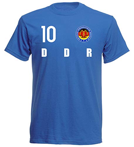 Nation Camiseta con escudo de la RDA FH 10 BL azul XL