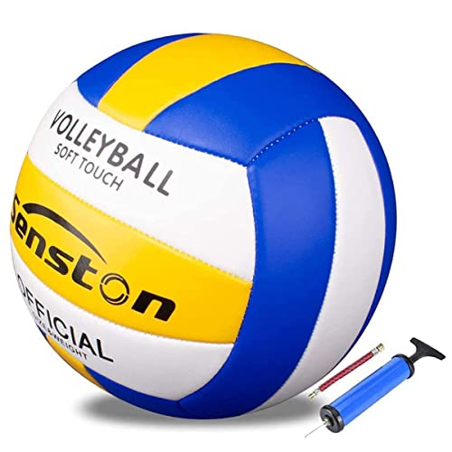 Senston Balon Voleibol Tacto Suave Voleibol de Entrenamiento, Balon Voley Playa, Balon de Voleibol Tamaño 5 para Interior y Exterior