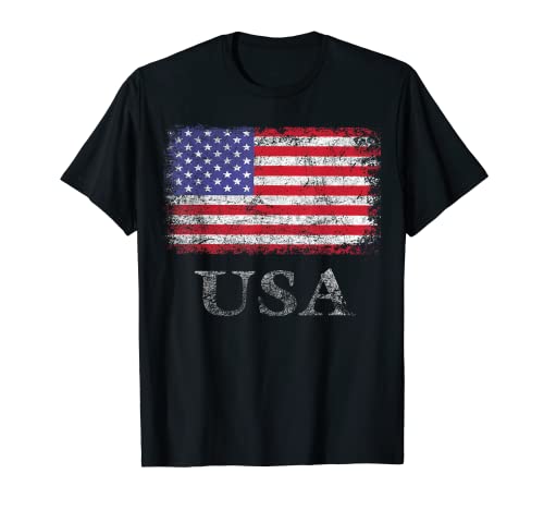 Camiseta de la bandera americana: patriótico de los E.E.U.U. para los hombres, mujeres y niños Camiseta