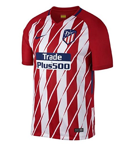 Nike 2017/18 Atlético de Madrid Stadium Home Camiseta de Manga Corta, Hombre, Rojo (Sport Red/White/Deep Royal Blue), M