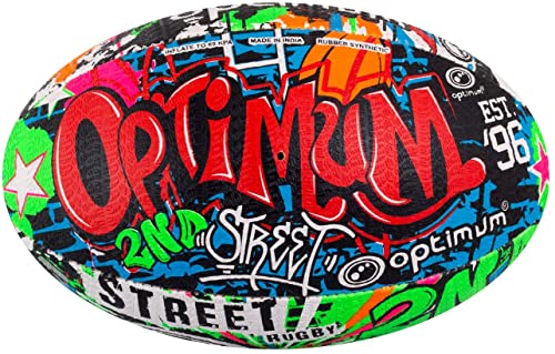 OPTIMUM Street II Pelota de Rugby, Hombre, Multicolor, Tamaño 4