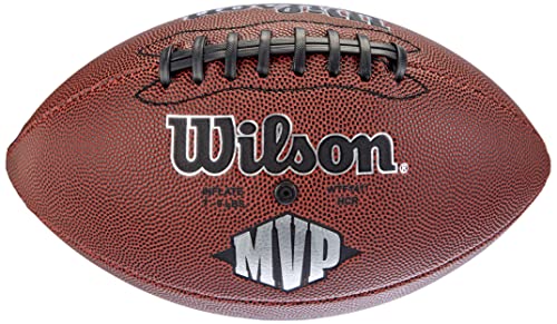 Wilson WTF1411XB Pelota de fútbol Americano NFL MVP Material Compuesto para Juego recreativo, Unisex, Marrón, Talla Única