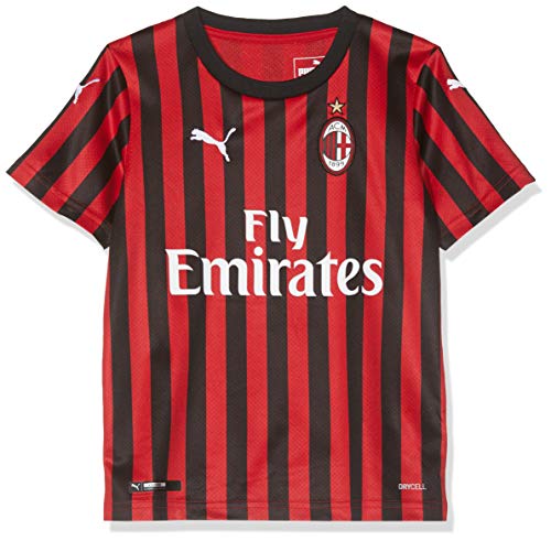 PUMA AC Milan 1899 Home Shirt Repl.Jr Top1 Player Maillot, Unisex niños, Tango Red Black, 164