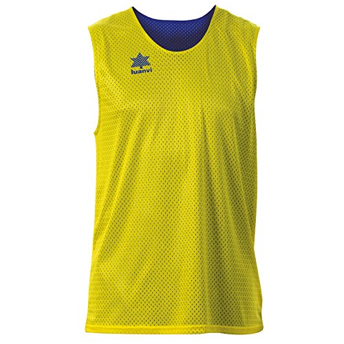 Luanvi Triple Camiseta Reversible Deportiva, Hombre, Amarillo/Azul, 4XS
